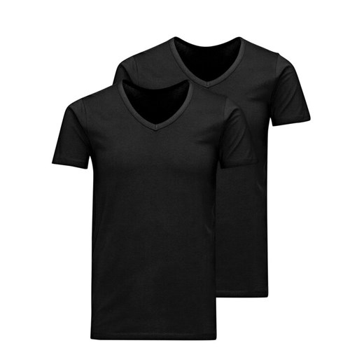 Jack&Jones Komplet 2 t-shirtów Basic 12133914 Czarny Slim Fit ze sklepu MODIVO w kategorii T-shirty męskie - zdjęcie 182657620