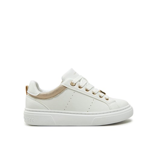 Tommy Hilfiger Sneakersy Low Cut Lace-Up Sneaker T3A9-33743-1355 S Biały ze sklepu MODIVO w kategorii Buty sportowe dziecięce - zdjęcie 182657640