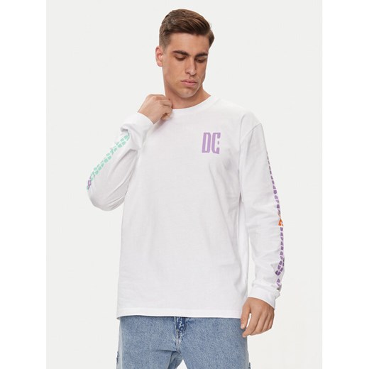 DC Longsleeve Sportster Hls ADYZT05371 Biały Regular Fit ze sklepu MODIVO w kategorii T-shirty męskie - zdjęcie 182657712