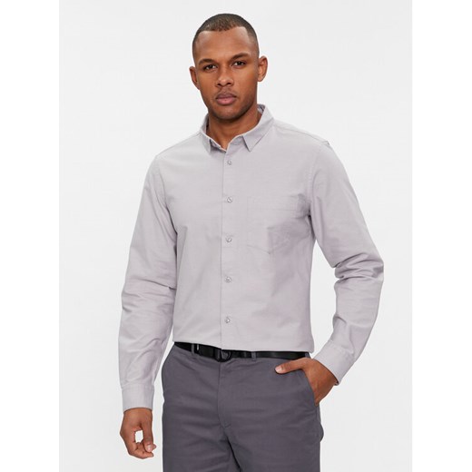 Calvin Klein Koszula Oxford K10K112155 Szary Regular Fit ze sklepu MODIVO w kategorii Koszule męskie - zdjęcie 182657752