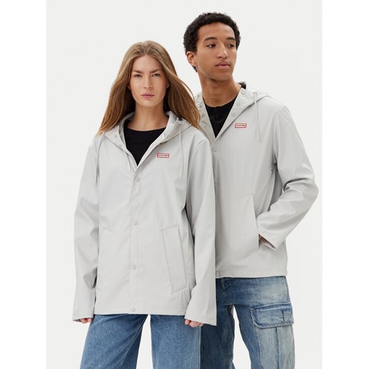 Hunter Kurtka przeciwdeszczowa Izzy Unisex HARU0012251 Szary Regular Fit ze sklepu MODIVO w kategorii Kurtki damskie - zdjęcie 182657790