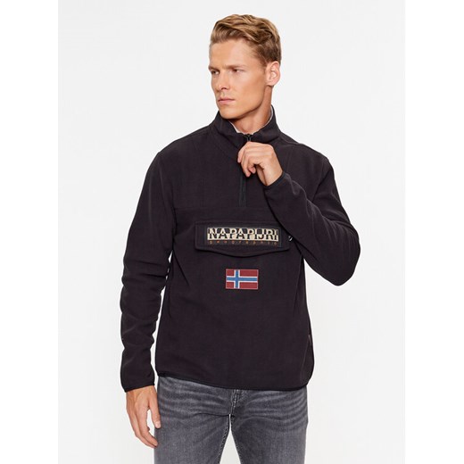 Napapijri Polar NP0A4HMZ Czarny Regular Fit ze sklepu MODIVO w kategorii Bluzy męskie - zdjęcie 182657833