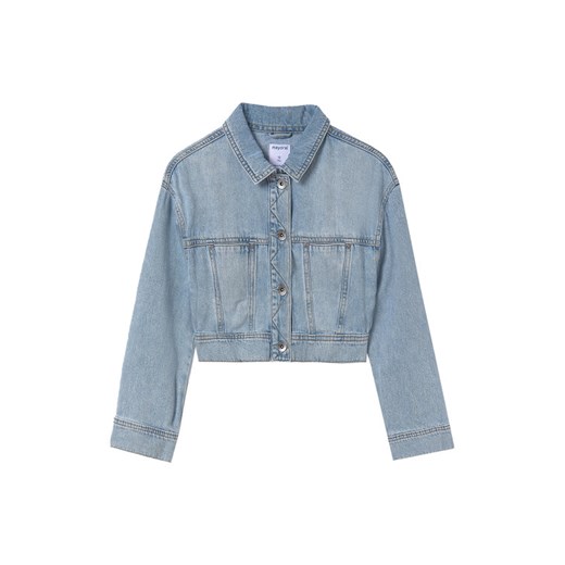 Mayoral Kurtka jeansowa 6405 Niebieski Regular Fit ze sklepu MODIVO w kategorii Kurtki dziewczęce - zdjęcie 182657910