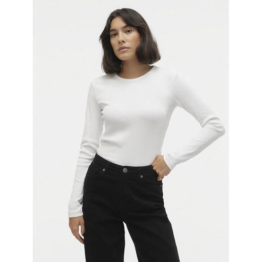Vero Moda Bluzka Chloe 10306897 Biały Slim Fit ze sklepu MODIVO w kategorii Bluzki damskie - zdjęcie 182657912