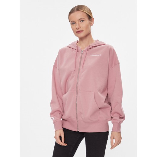 Converse Bluza Os Wordmark Fz Hoodie 10024532-A07 Różowy Regular Fit ze sklepu MODIVO w kategorii Bluzy damskie - zdjęcie 182657964