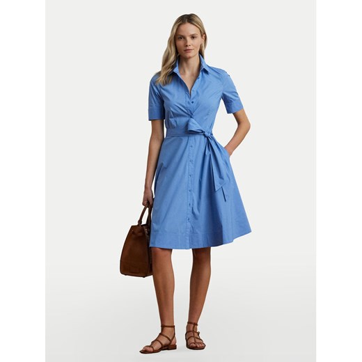 LAUREN RALPH LAUREN Sukienka koszulowa 200748950017 Niebieski Regular Fit ze sklepu MODIVO w kategorii Sukienki - zdjęcie 182658043