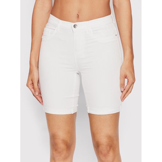 ONLY Szorty jeansowe Rain 15176847 Biały Slim Fit ze sklepu MODIVO w kategorii Szorty - zdjęcie 182658122