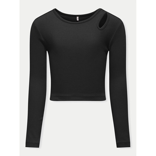 Kids ONLY Bluzka Nessa 15302417 Czarny Slim Fit ze sklepu MODIVO w kategorii Bluzki dziewczęce - zdjęcie 182658143