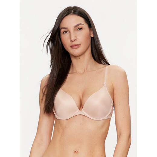 Hunkemöller Biustonosz push-up Transparent Back 131537 Beżowy ze sklepu MODIVO w kategorii Biustonosze - zdjęcie 182658153