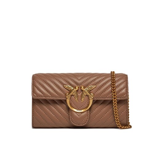 Pinko Torebka Love One Wallet C PW 24 PLTT 100062 A0GK Brązowy ze sklepu MODIVO w kategorii Kopertówki - zdjęcie 182658161