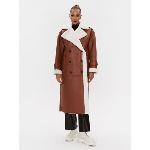 Hugo Kożuch Mafalu-1 50499137 Brązowy Relaxed Fit ze sklepu MODIVO w kategorii Kożuchy - zdjęcie 182658211