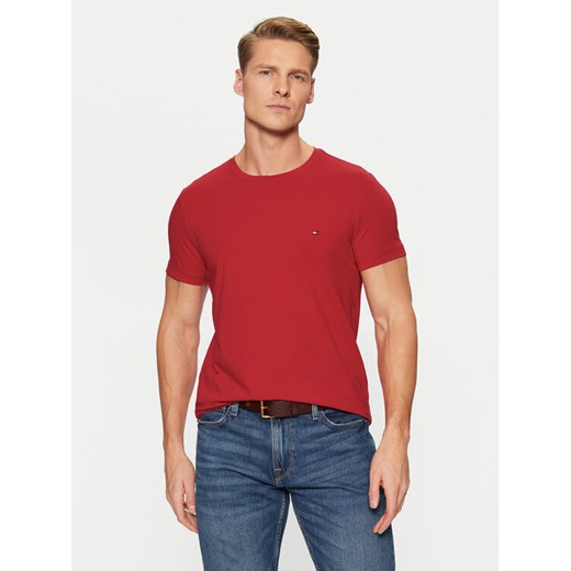 Tommy Hilfiger T-Shirt MW0MW10800 Czerwony Slim Fit ze sklepu MODIVO w kategorii T-shirty męskie - zdjęcie 182658224
