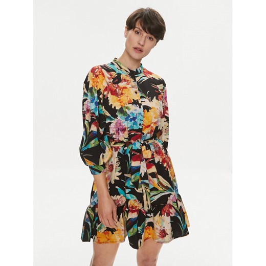 Vero Moda Sukienka koszulowa Siw Cari 10300381 Czarny Regular Fit ze sklepu MODIVO w kategorii Sukienki - zdjęcie 182658330