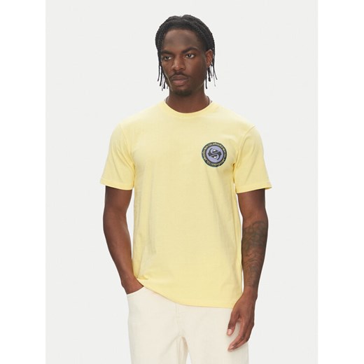 Quiksilver T-Shirt Circle Back Ss EQYZT08054 Żółty Regular Fit ze sklepu MODIVO w kategorii T-shirty męskie - zdjęcie 182658354