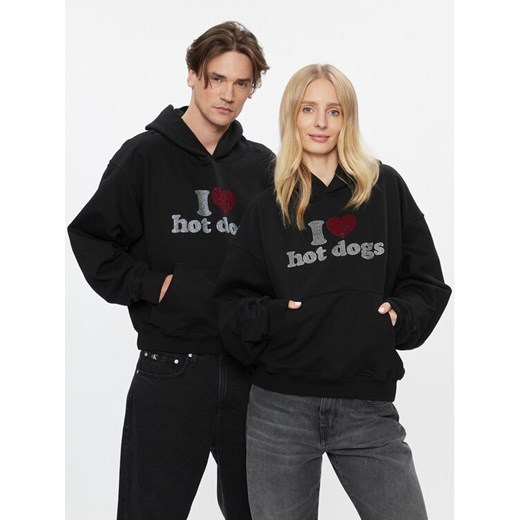 2005 Bluza Unisex Hot Dogs Czarny Oversize ze sklepu MODIVO w kategorii Bluzy męskie - zdjęcie 182658433