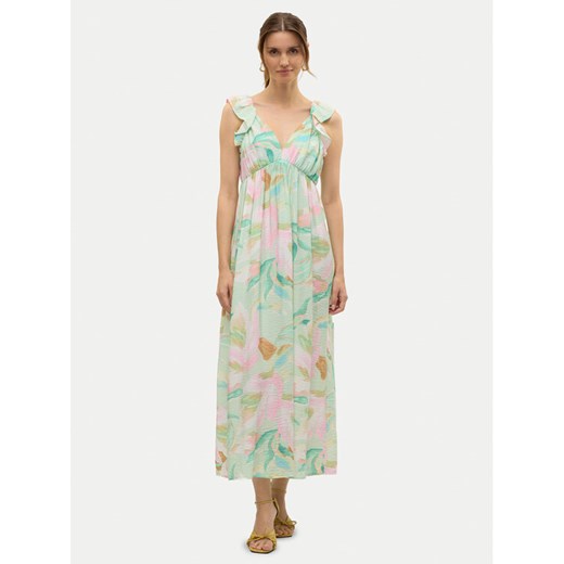 Vero Moda Sukienka letnia Josie 10324125 Zielony Regular Fit ze sklepu MODIVO w kategorii Sukienki - zdjęcie 182658484