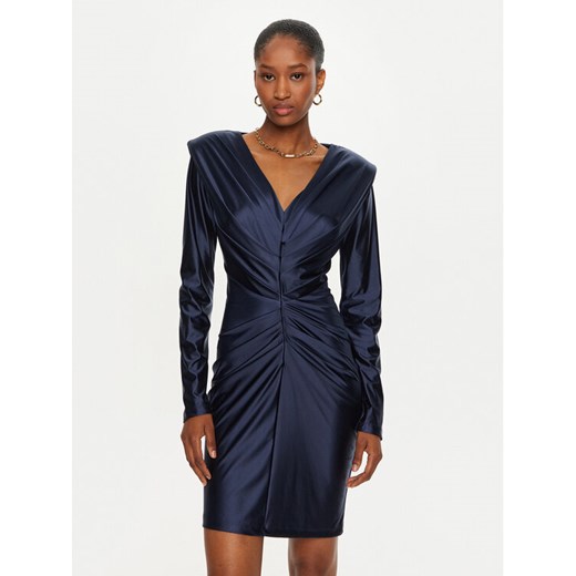 ACCESS FASHION Sukienka koktajlowa 44-3039-222 Granatowy Slim Fit ze sklepu MODIVO w kategorii Sukienki - zdjęcie 182658523
