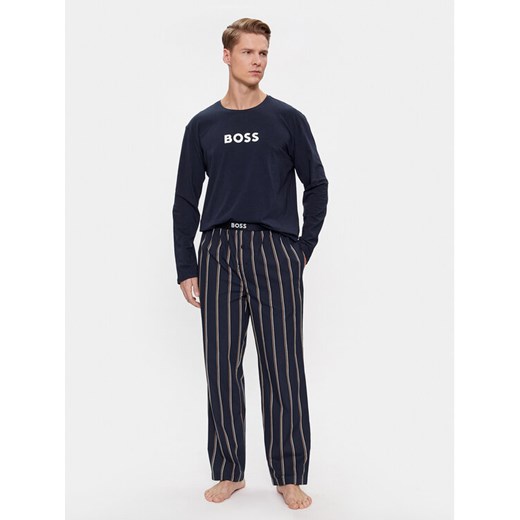 Boss Piżama Easy 50488084 Granatowy Regular Fit ze sklepu MODIVO w kategorii Piżamy męskie - zdjęcie 182658751