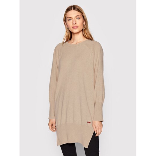 Liviana Conti Sweter F2WC14 Beżowy Relaxed Fit ze sklepu MODIVO w kategorii Swetry damskie - zdjęcie 182658762
