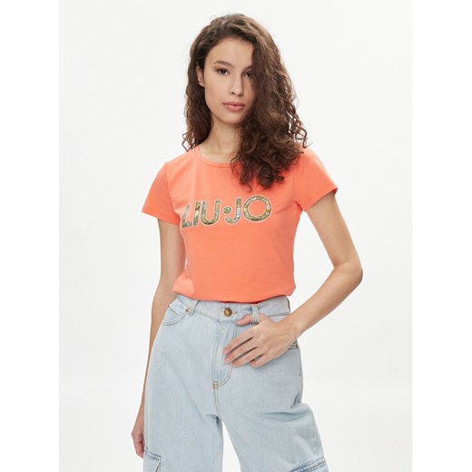 Liu Jo T-Shirt VA4105 JS003 Pomarańczowy Regular Fit ze sklepu MODIVO w kategorii Bluzki damskie - zdjęcie 182658770