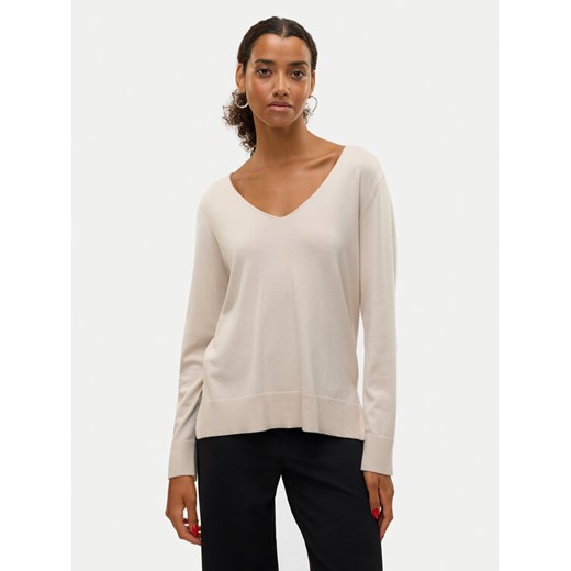 Vero Moda Bluzka Silje 10320451 Beżowy Loose Fit ze sklepu MODIVO w kategorii Bluzki damskie - zdjęcie 182658774