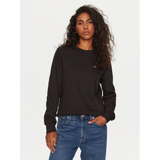 Tommy Jeans Bluza DW0DW19959 Czarny Regular Fit ze sklepu MODIVO w kategorii Bluzy damskie - zdjęcie 182658793