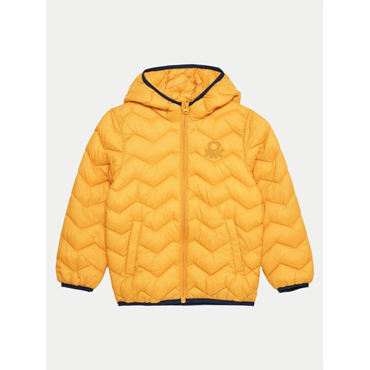 United Colors Of Benetton Kurtka zimowa 2TWDGN02V Żółty Regular Fit ze sklepu MODIVO w kategorii Kurtki dziewczęce - zdjęcie 182658810