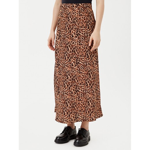 Pieces Spódnica midi Franan 17116541 Brązowy Regular Fit ze sklepu MODIVO w kategorii Spódnice - zdjęcie 182658811
