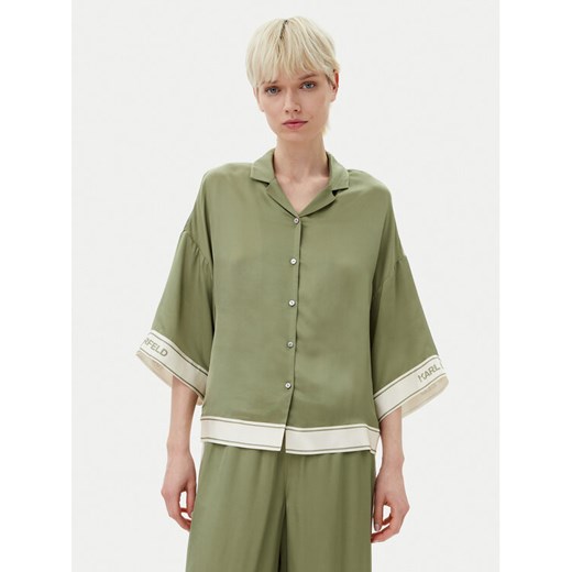 KARL LAGERFELD Koszula A2W11037 Zielony Relaxed Fit ze sklepu MODIVO w kategorii Koszule damskie - zdjęcie 182658841