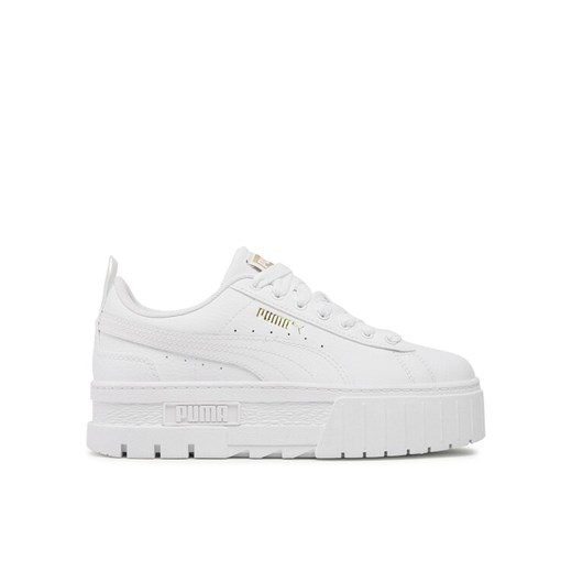 Puma Sneakersy Mayze Lth Jr 384527 Biały ze sklepu MODIVO w kategorii Trampki dziecięce - zdjęcie 182658860