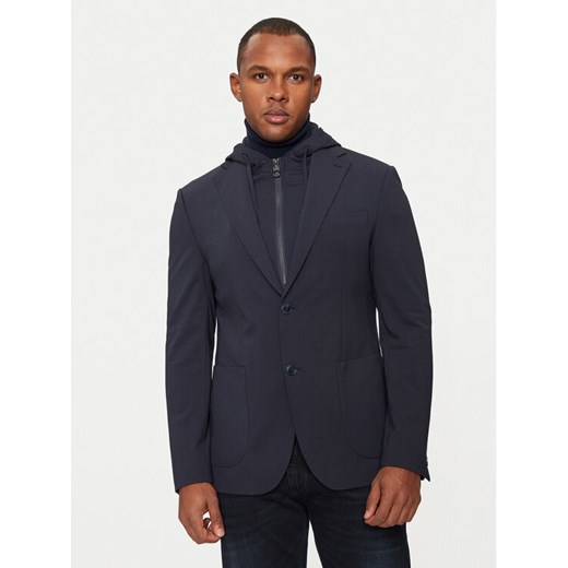 Hechter Paris Marynarka 15885 142155 Granatowy Regular Fit ze sklepu MODIVO w kategorii Marynarki męskie - zdjęcie 182658871