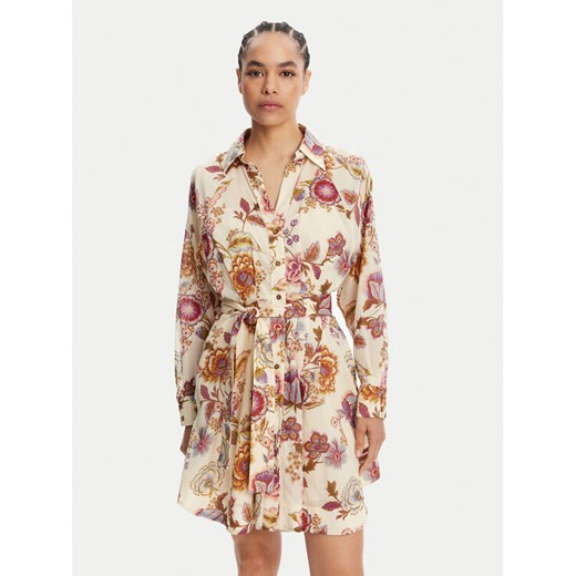 Devotion TWINS Sukienka koszulowa Lemon 025.316G Beżowy Loose Fit ze sklepu MODIVO w kategorii Sukienki - zdjęcie 182658882