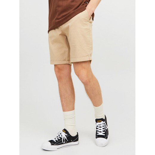 Jack&Jones Szorty materiałowe Fury 12206889 Beżowy Regular Fit ze sklepu MODIVO w kategorii Spodenki męskie - zdjęcie 182658903