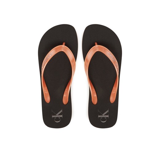 Calvin Klein Jeans Japonki Beach Sandal Monologo Tpu YW0YW01719 Złoty ze sklepu MODIVO w kategorii Klapki damskie - zdjęcie 182659011