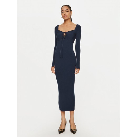 TWINSET Sukienka dzianinowa 242TP3081 Granatowy Regular Fit ze sklepu MODIVO w kategorii Sukienki - zdjęcie 182659052