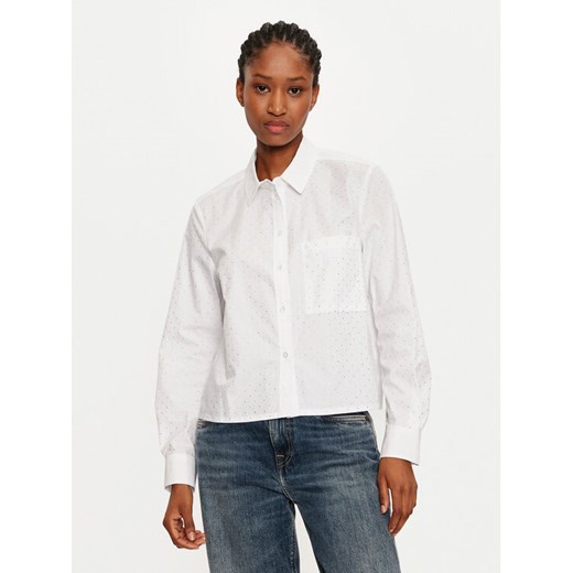 OUI Koszula 89529 1340707 Biały Regular Fit ze sklepu MODIVO w kategorii Koszule damskie - zdjęcie 182659194