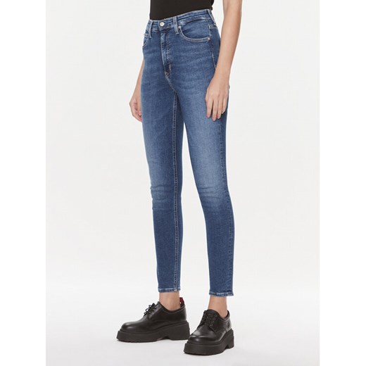 Calvin Klein Jeans Jeansy J20J222140 Granatowy Skinny Fit ze sklepu MODIVO w kategorii Jeansy damskie - zdjęcie 182659202
