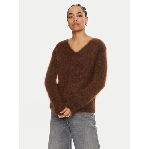 Dixie Sweter M277K009A Brązowy Regular Fit ze sklepu MODIVO w kategorii Swetry damskie - zdjęcie 182659213