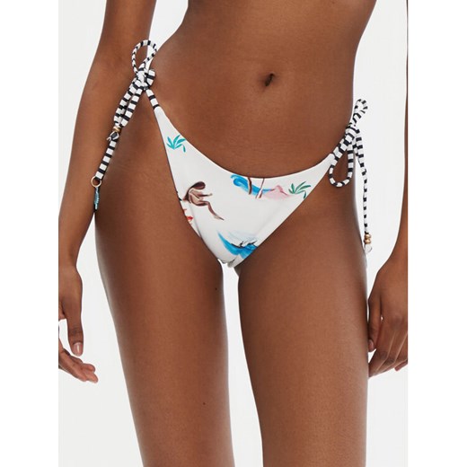 Seafolly Dół od bikini Isla Palm 40706-216 Biały ze sklepu MODIVO w kategorii Stroje kąpielowe - zdjęcie 182659231