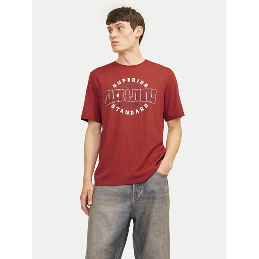 Jack&Jones T-Shirt Logo 12254862 Czerwony Standard Fit ze sklepu MODIVO w kategorii T-shirty męskie - zdjęcie 182659271