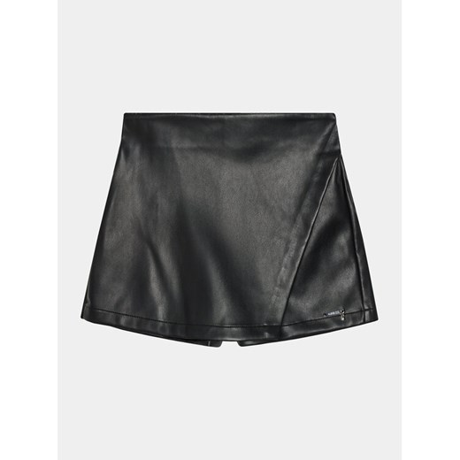 Guess Szorty z imitacji skóry J4RD04 WE8D0 Czarny Regular Fit ze sklepu MODIVO w kategorii Spodenki dziewczęce - zdjęcie 182659282