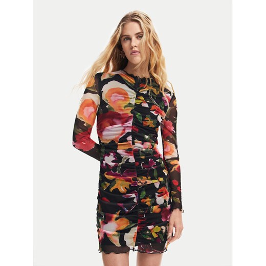 Desigual Sukienka codzienna Manila 24WWVK47 Czarny Slim Fit ze sklepu MODIVO w kategorii Sukienki - zdjęcie 182659301