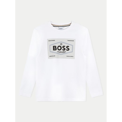 Boss Bluzka J51221 D Biały Regular Fit ze sklepu MODIVO w kategorii Bluzki dziewczęce - zdjęcie 182659311