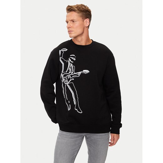 KARL LAGERFELD Bluza 705447 544908 Czarny Regular Fit ze sklepu MODIVO w kategorii Bluzy męskie - zdjęcie 182659314