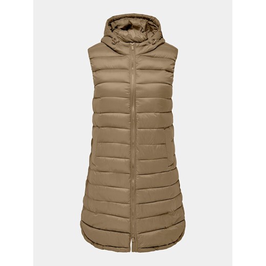 ONLY Carmakoma Bezrękawnik Melody 15295929 Brązowy Regular Fit ze sklepu MODIVO w kategorii Kamizelki damskie - zdjęcie 182659363