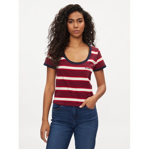 Wrangler T-Shirt Ringer 112350311 Czerwony Slim Fit Wrangler XS MODIVO