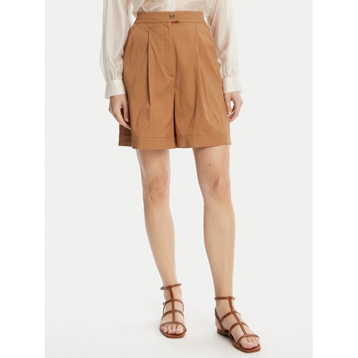 Max Mara Beachwear Bermudy Sultano 2516141019 Brązowy Relaxed Fit ze sklepu MODIVO w kategorii Szorty - zdjęcie 182659540