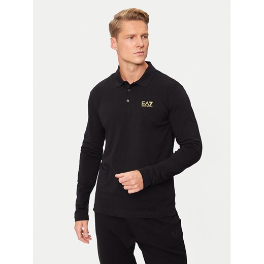 EA7 Emporio Armani Polo 8NPF15 PJVQZ 0208 Czarny Regular Fit ze sklepu MODIVO w kategorii T-shirty męskie - zdjęcie 182659574