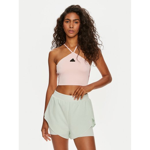 adidas Top Tiro Cut 3-Stripes Summer IX3504 Różowy Slim Fit ze sklepu MODIVO w kategorii Bluzki damskie - zdjęcie 182659590