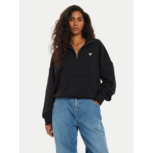Guess Bluza W4BQ15 KC811 Czarny Relaxed Fit ze sklepu MODIVO w kategorii Bluzy damskie - zdjęcie 182659622
